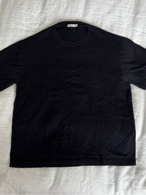 Suitsupply Black Short-Sleeve Crewneck Tee